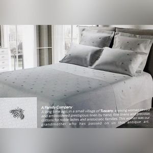 Capecchi Home Linens Diamond Pique Embroidered Bee Queen Coverlet